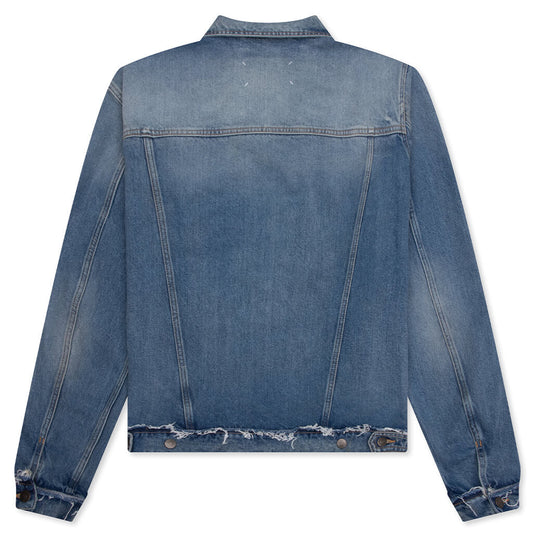 Denim Caban Jacket - Washed Blue