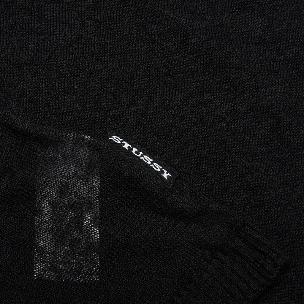 Lightweight Striped Sweater - Black