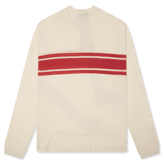 Lightweight Striped Sweater - Bone