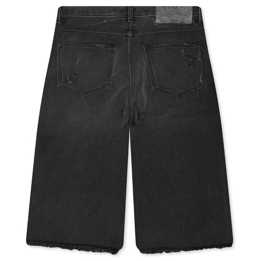 Studded Chopper Short - Washed Black
