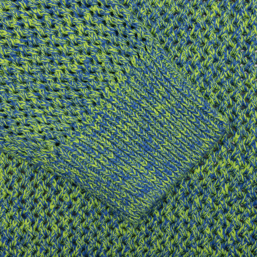 2 Tone Loose Gauge Sweater - Green
