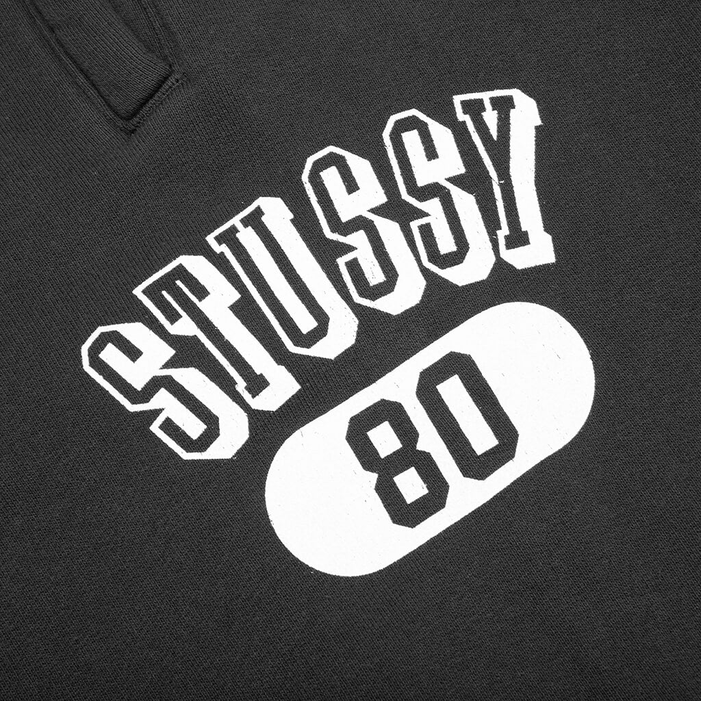 Stussy 80 Fleece Pant - Washed Black