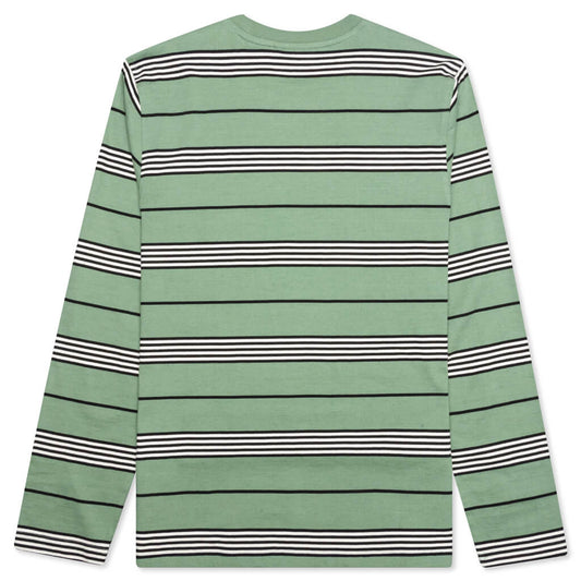 Asher Stripe L/S Crew - Green