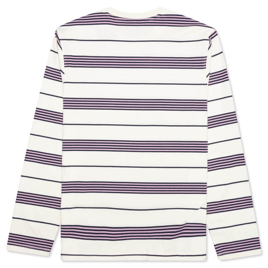 Asher Stripe L/S Crew - Natural
