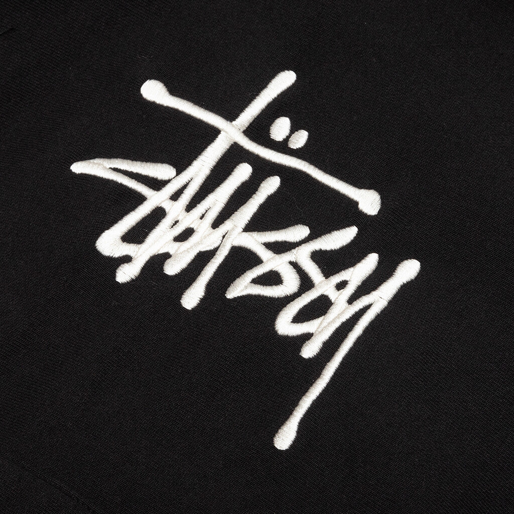 Basic Applique Hoodie - Black