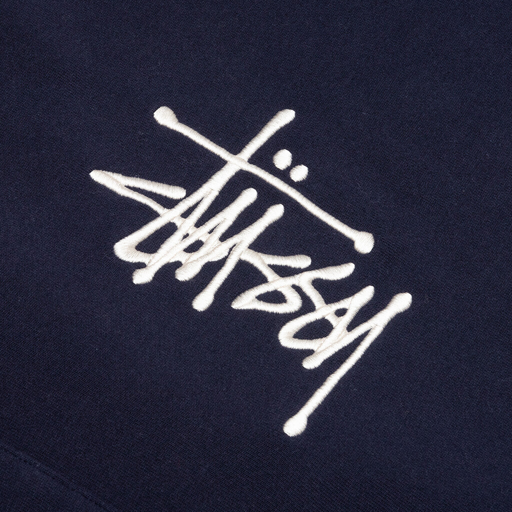 Basic Applique Hoodie - Navy