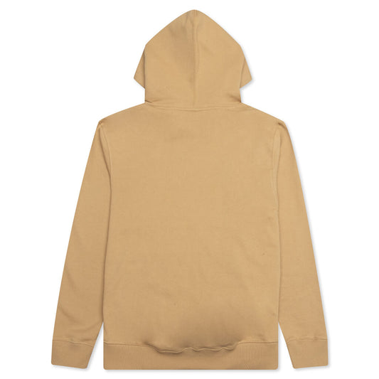 Basic Applique Hoodie - Khaki