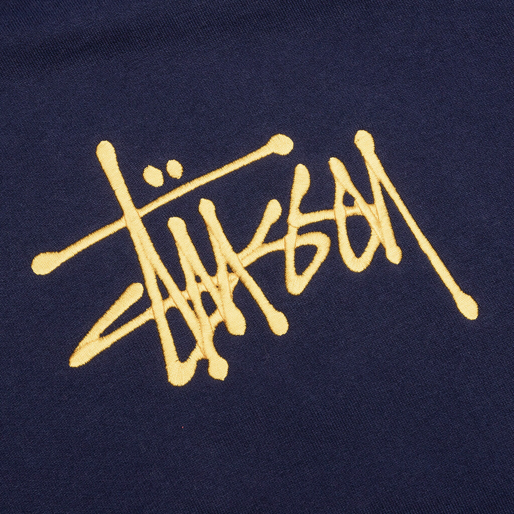 Basic Applique Hoodie - Navy