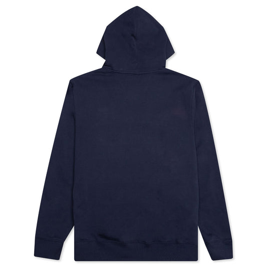 Basic Applique Hoodie - Navy
