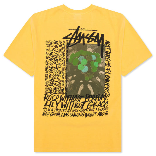Camellias Pigment Dyed Tee - Yellow