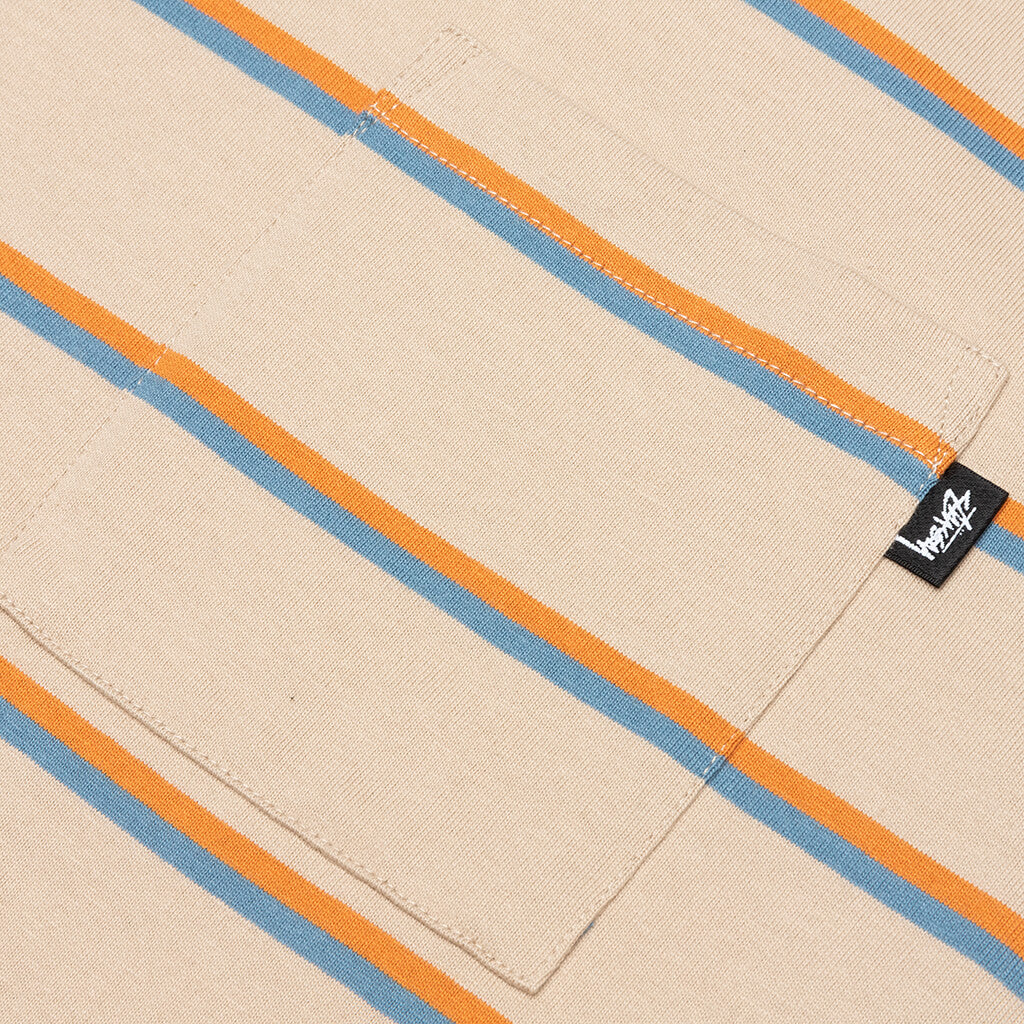 Classic Mini Stripe Crew - Tan