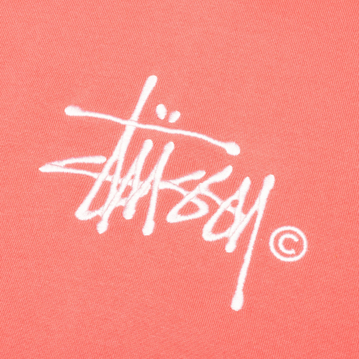 Copyright Stock Embroidered Hoodie - Pale Red