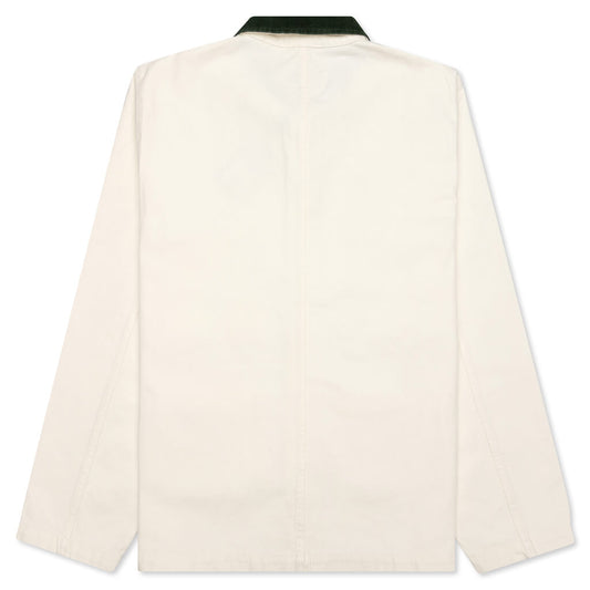 Cord Collar Canvas Chore Jacket - Bone
