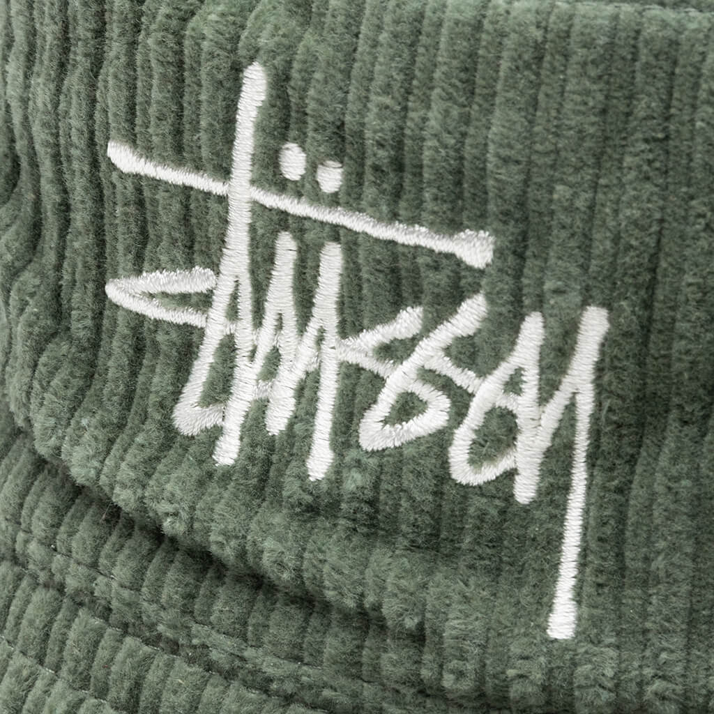 Corduroy Big Basic Bucket Hat - Olive