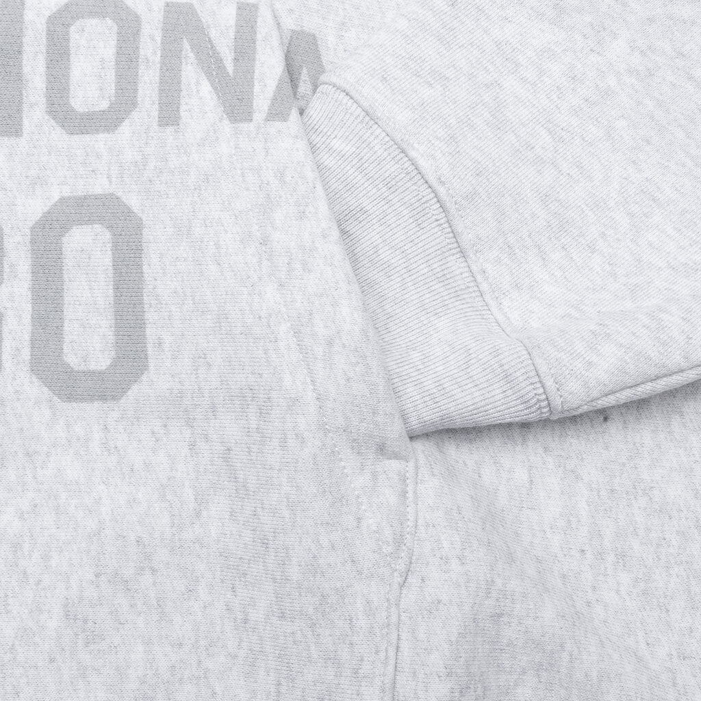 Established Printed Zip Hoodie - Ash Heather