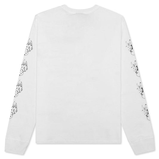 Fire Dice L/S Tee - White