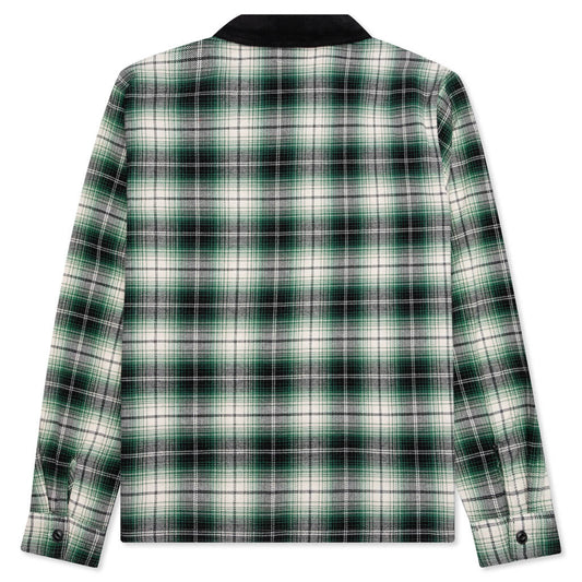 Frank Plaid Zip L/S Shirt - Black/Green