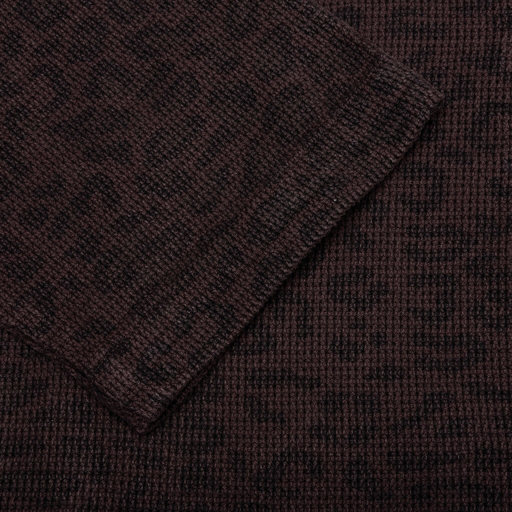 Leopard Mesh Zip Jacket - Brown