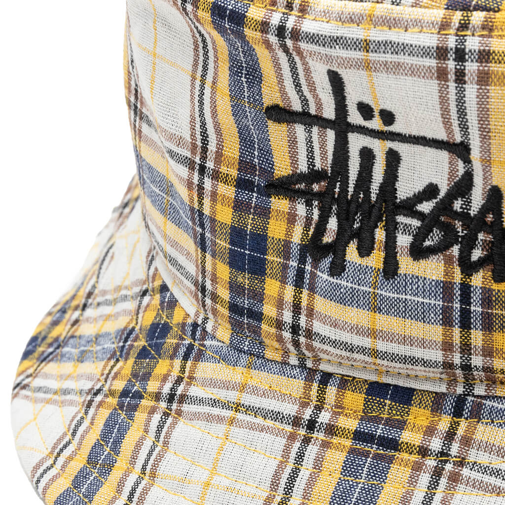 Madras Plaid Big Logo Bucket - Yellow