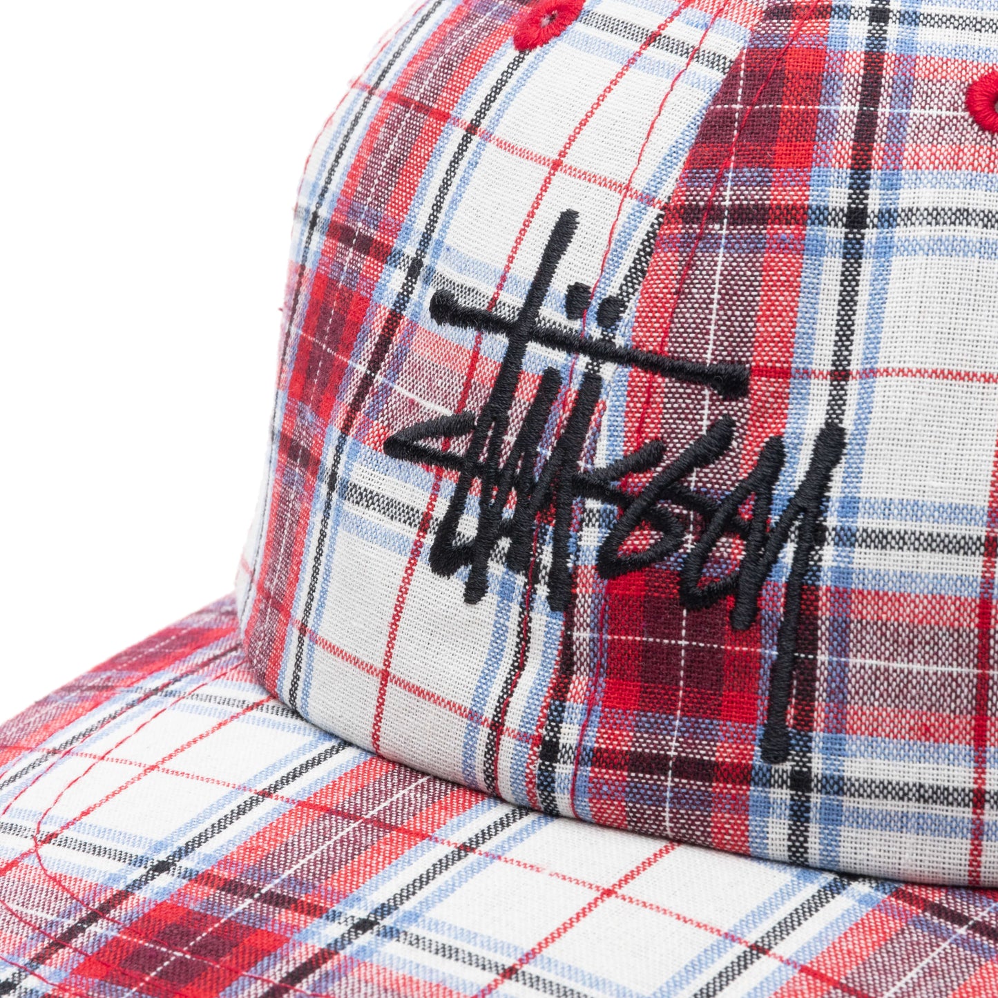 Madras Plaid Big Logo Low Pro - Red