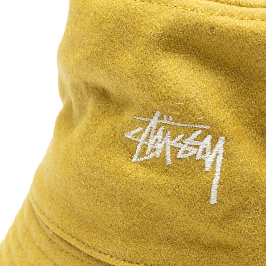 Melton Wool Deep Bucket Hat - Sulfur