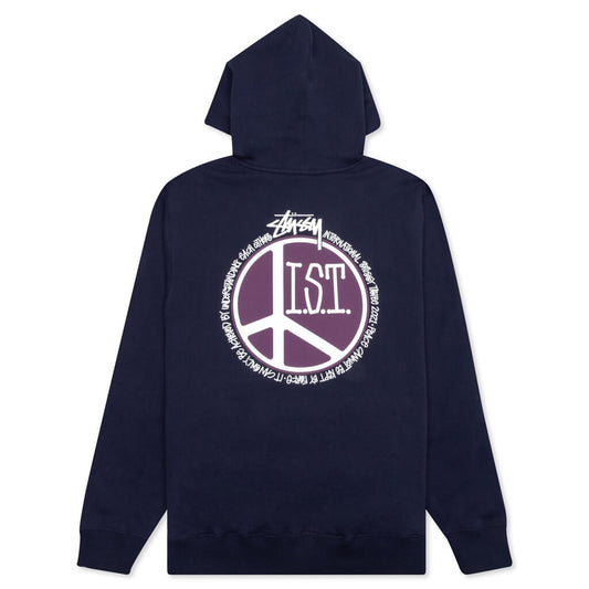 Peace Dot Hoodie - Navy