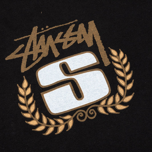 S Wreath Pigment Dyed L/S Tee - Black