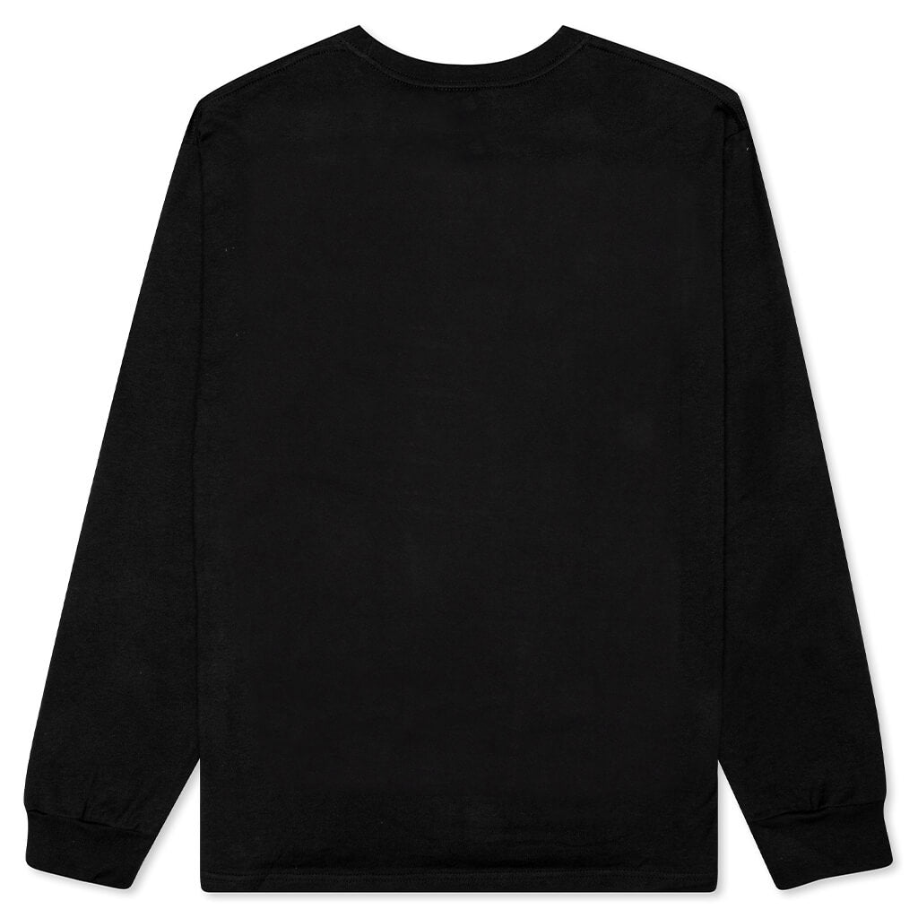 S Wreath Pigment Dyed L/S Tee - Black