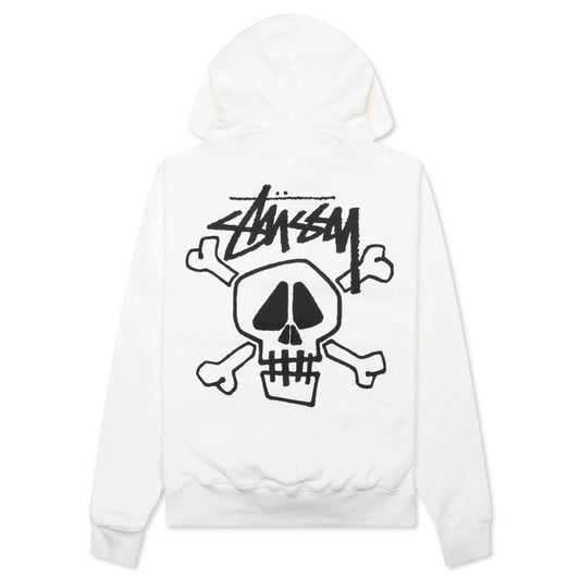 Skull & Bones Pigment Dyed Hoodie - Natural