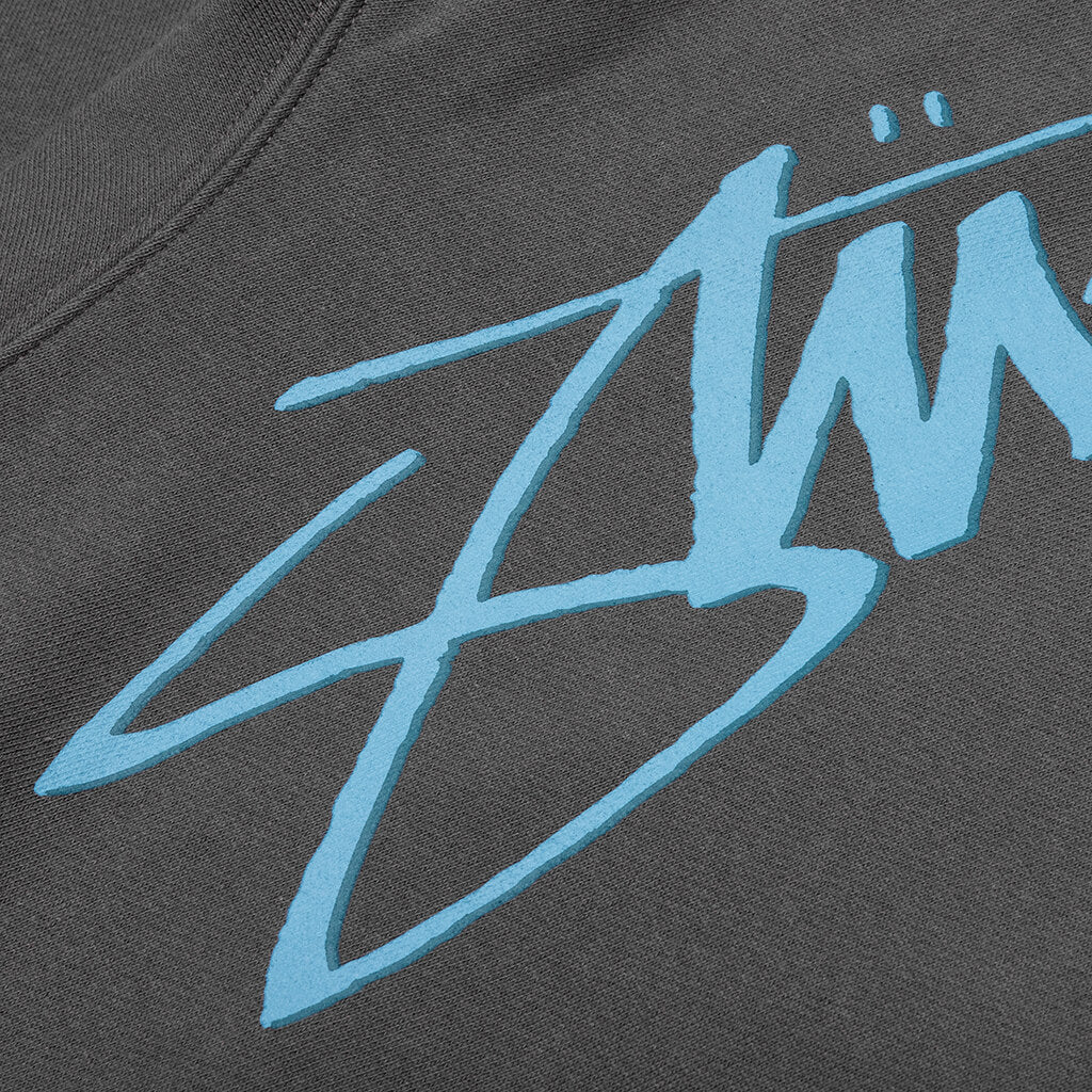 Smooth Stock Printed Hoodie - Black