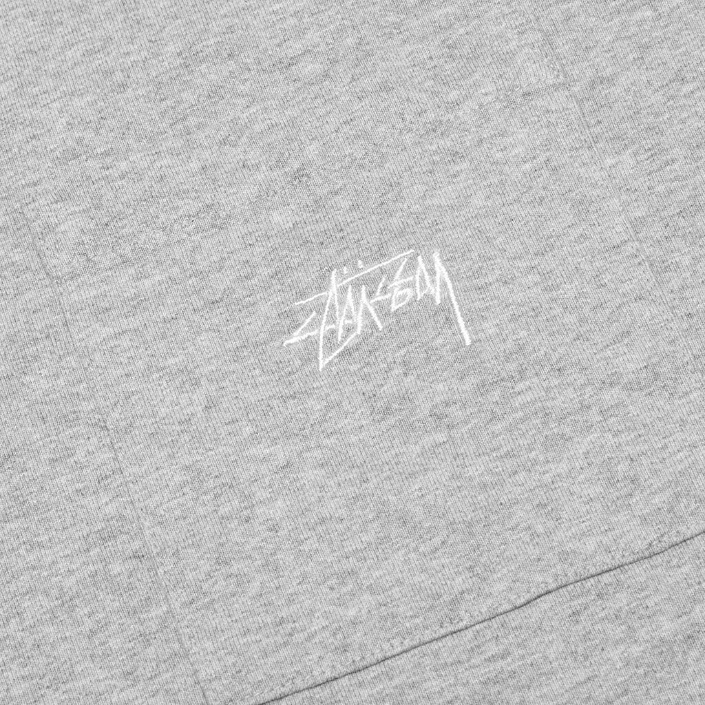 Stock Logo S/S Pocket Crew - Grey Heather