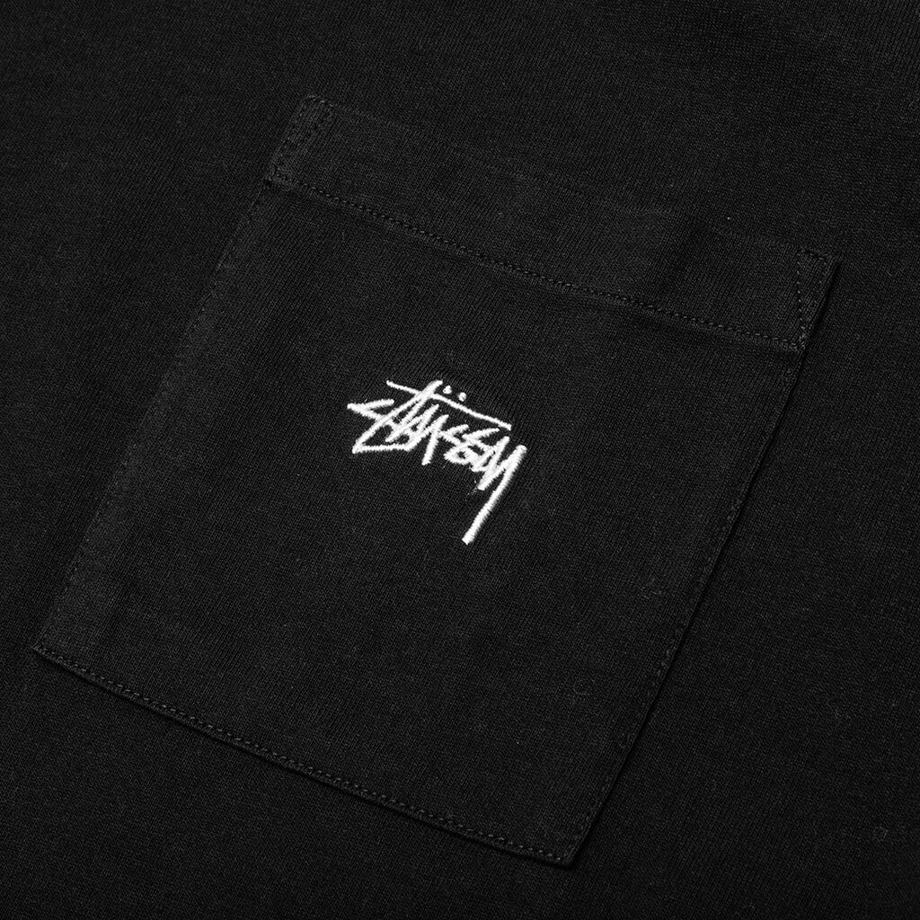 Stock Logo S/S Pocket Crew - Black