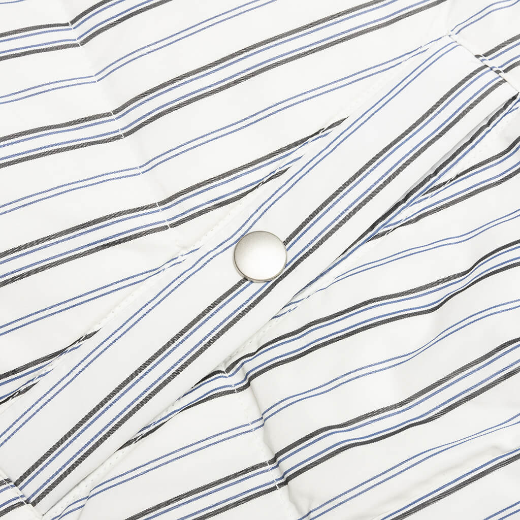 Stripe Down Puffer Jacket - Bone