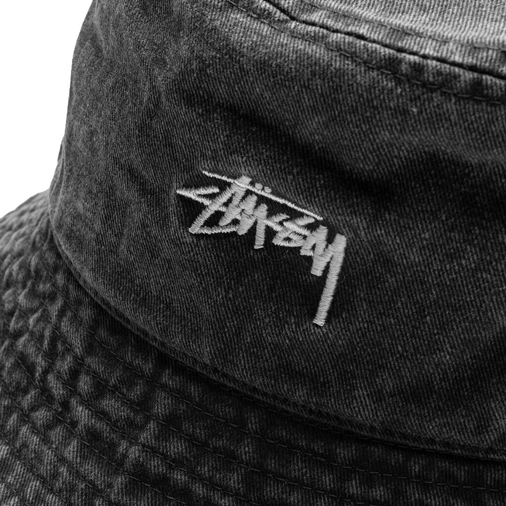 Washed Stock Bucket Hat - Charcoal