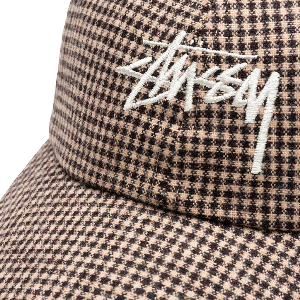 Wool Check Big Stock Low Pro - Brown