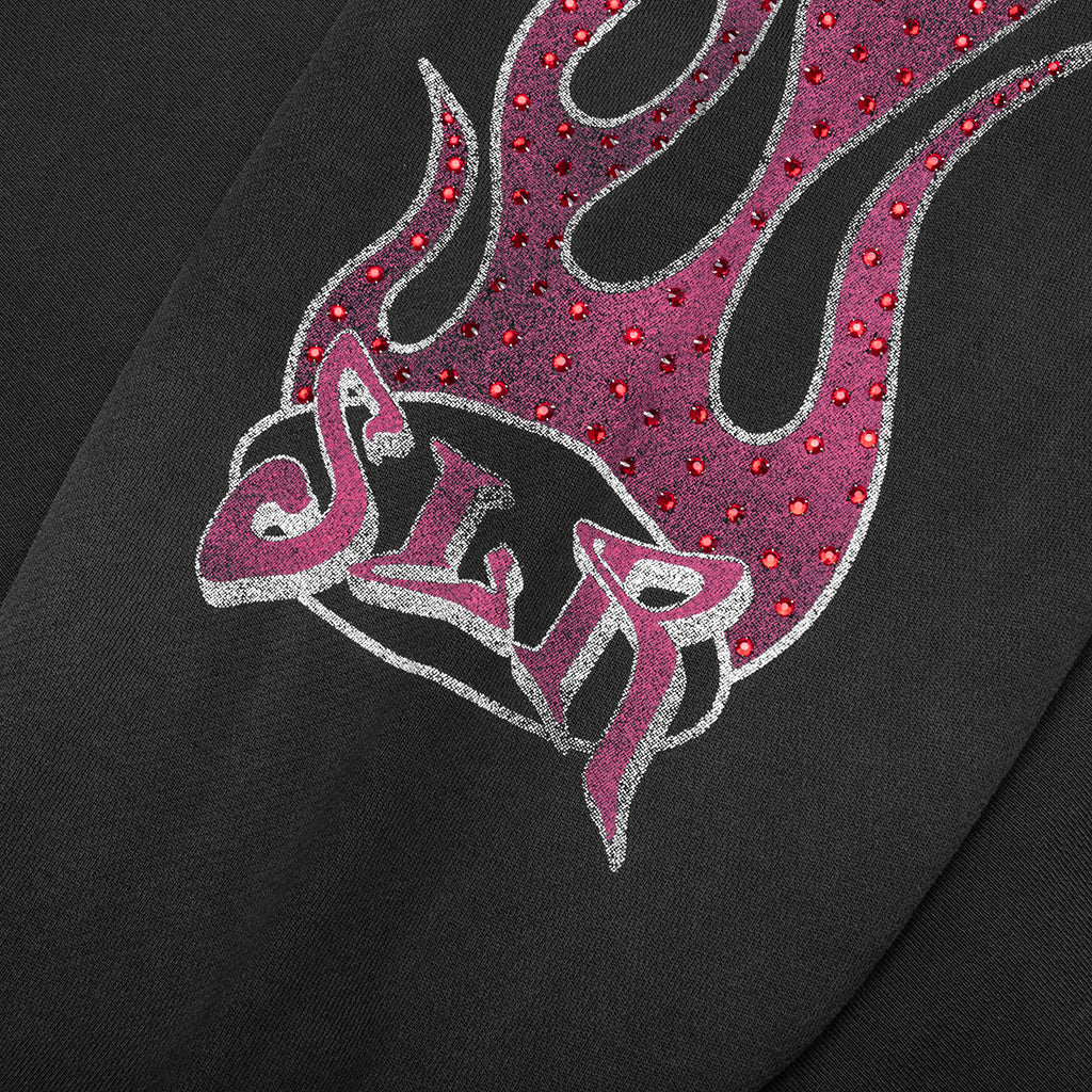 Summerland Racing Crystal Hoodie - Aged Black