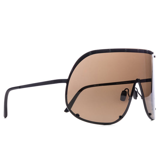 Sunglasses Shield - Black Temple/Brown Lens