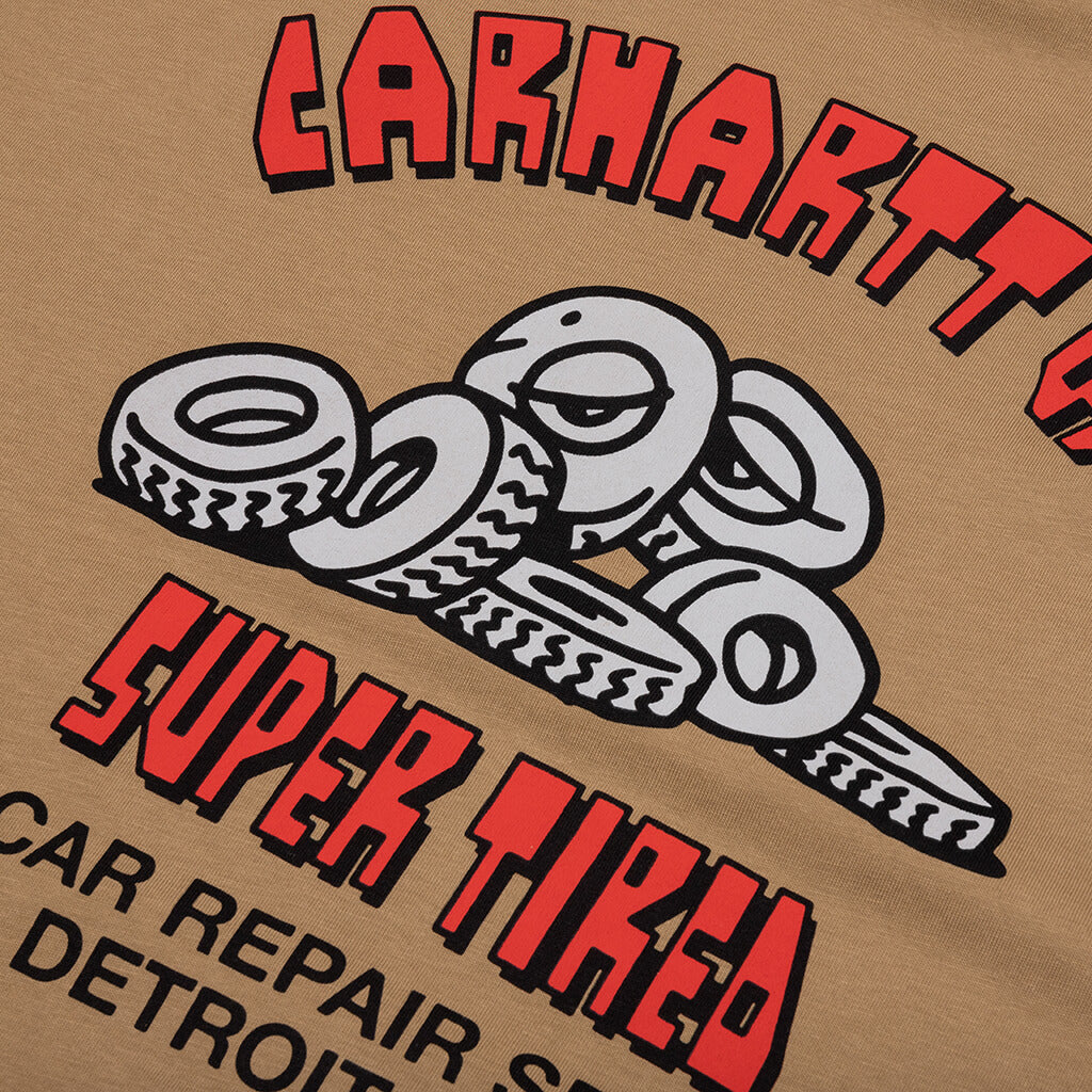 Super Tired S/S T-Shirt - Peanut