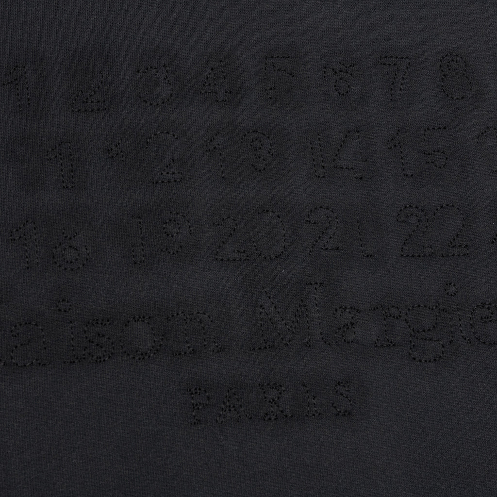 Reverse Applicated Stitch Logo Zipped Hoodie - Washed Black