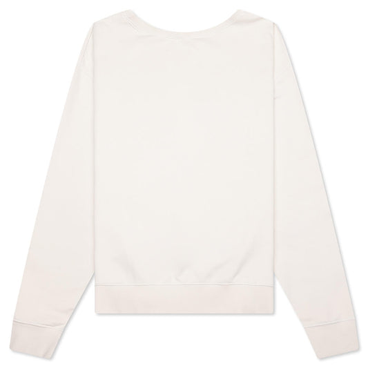 Reverse Applicated Stitch Logo Sweatshirt - Ecru