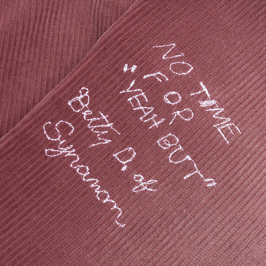Synanon Cord Pleated Pant - Burgundy