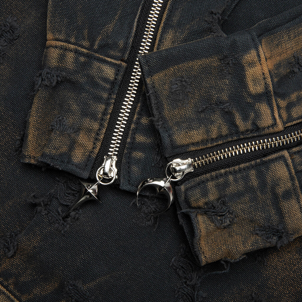 TC Two Tone Washed Jacket - Rust Black