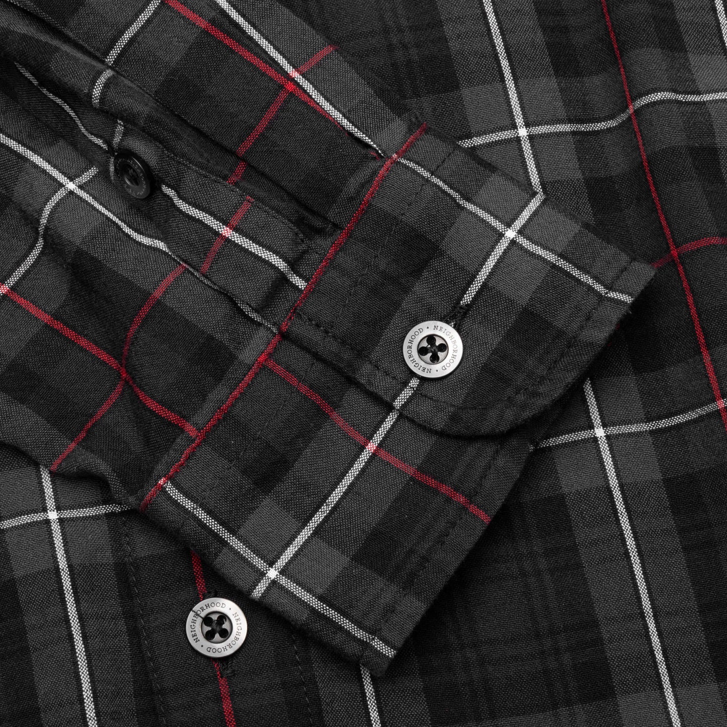 Tartan Check L/S Shirt - Black