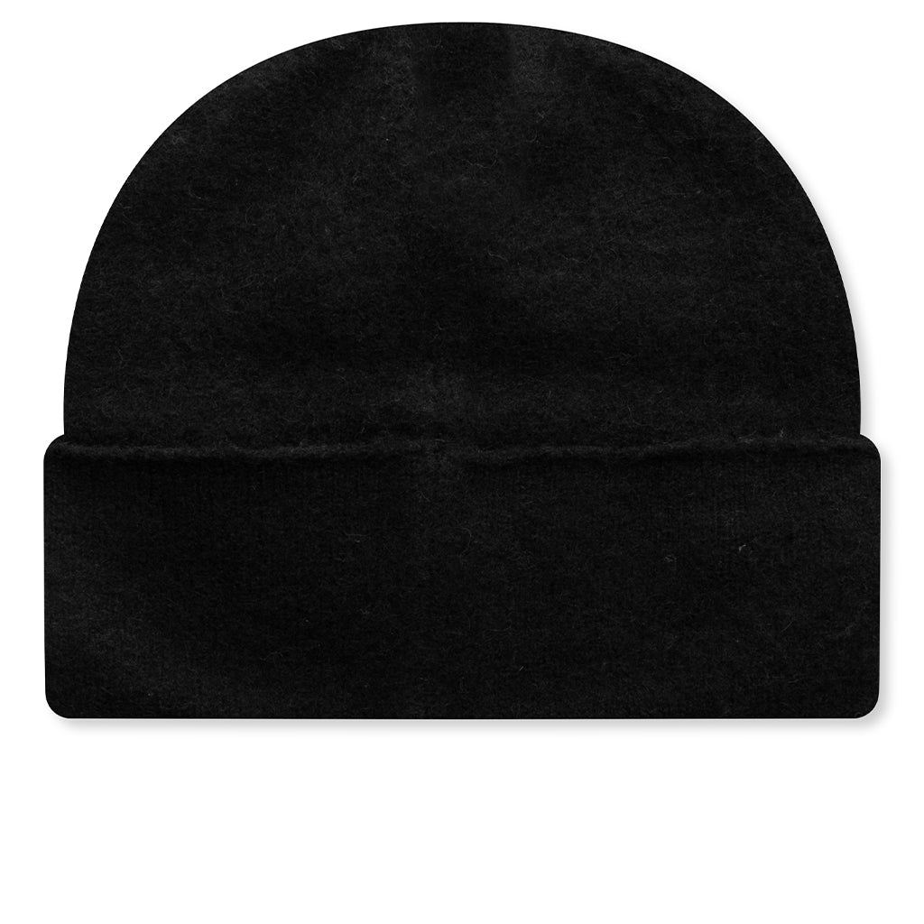 Textured Knit Beanie - Jet Black