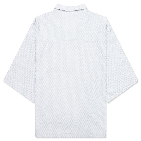Textured Knit Quarter Zip - Grey