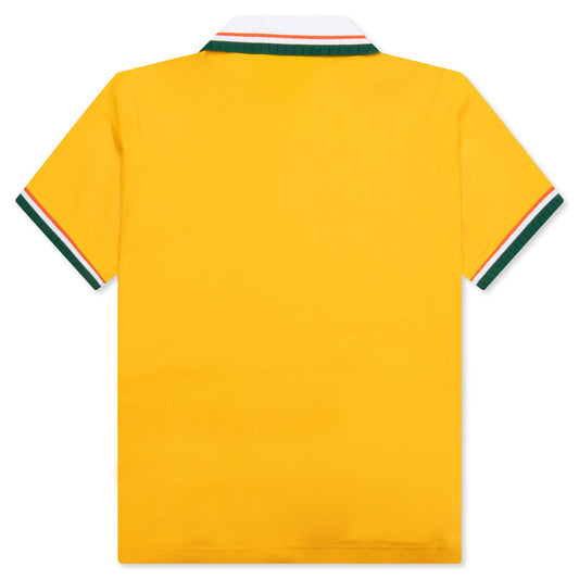 Textured Pique Polo - Yellow