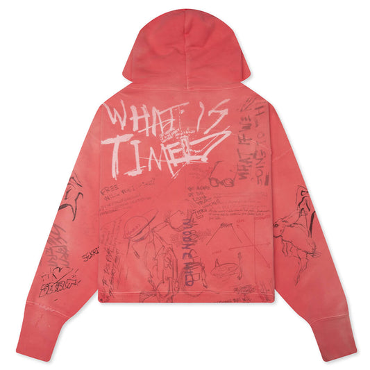 Time Capsule Zip-Up Hoodie - Faded Red