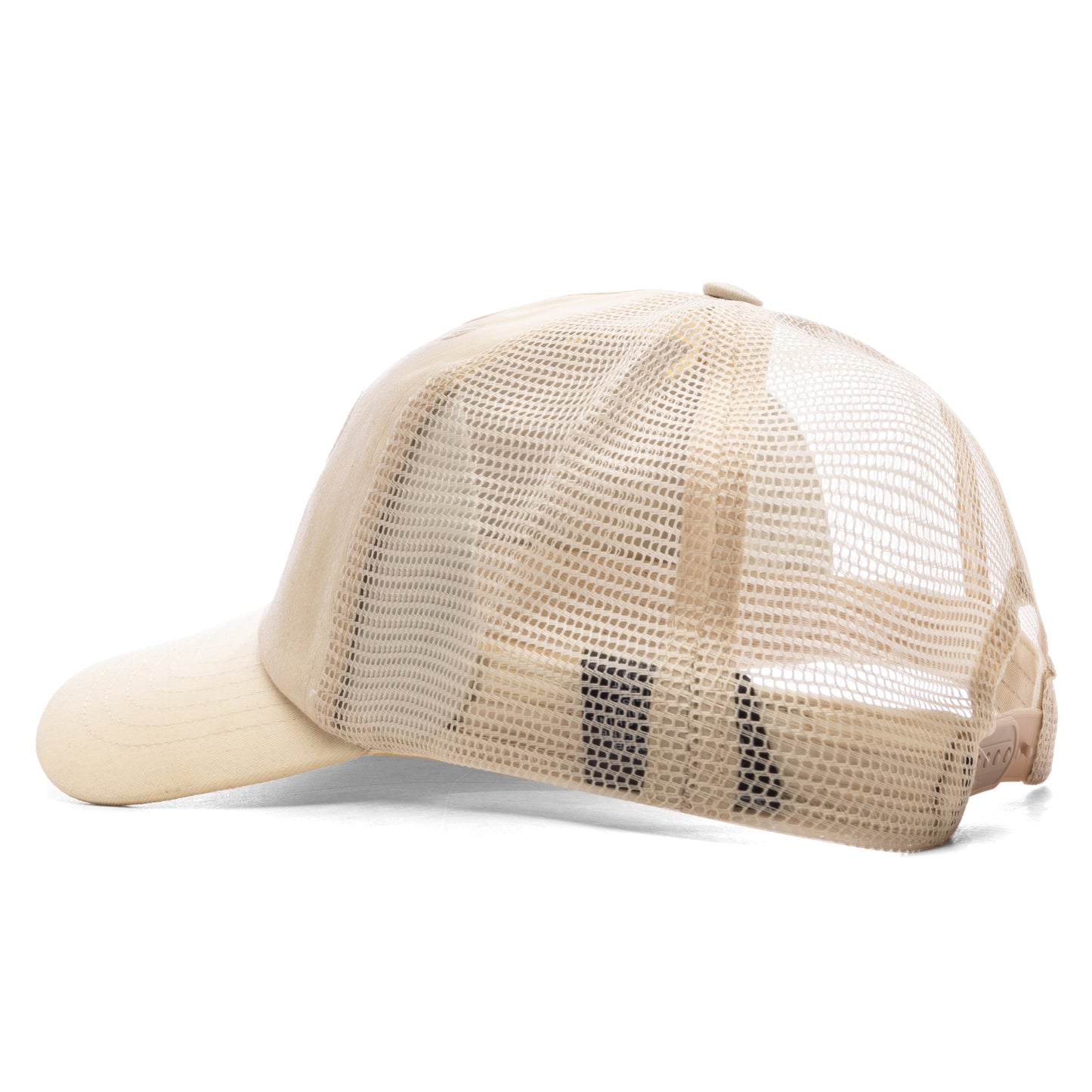 Waxed Cursive Stitch Snapback Trucker - Sand