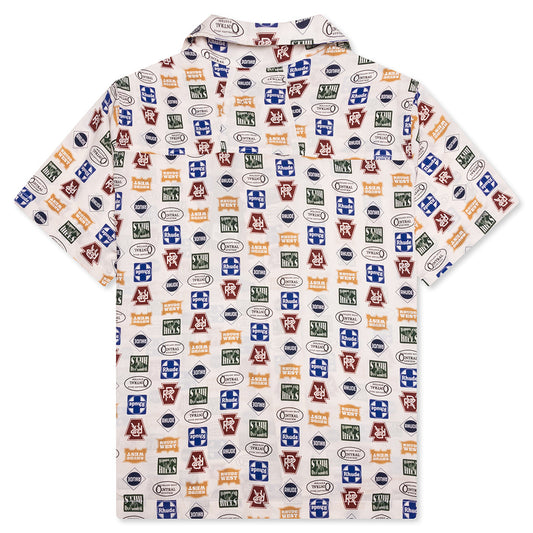 Trucker Print Silk Shirt - Multi