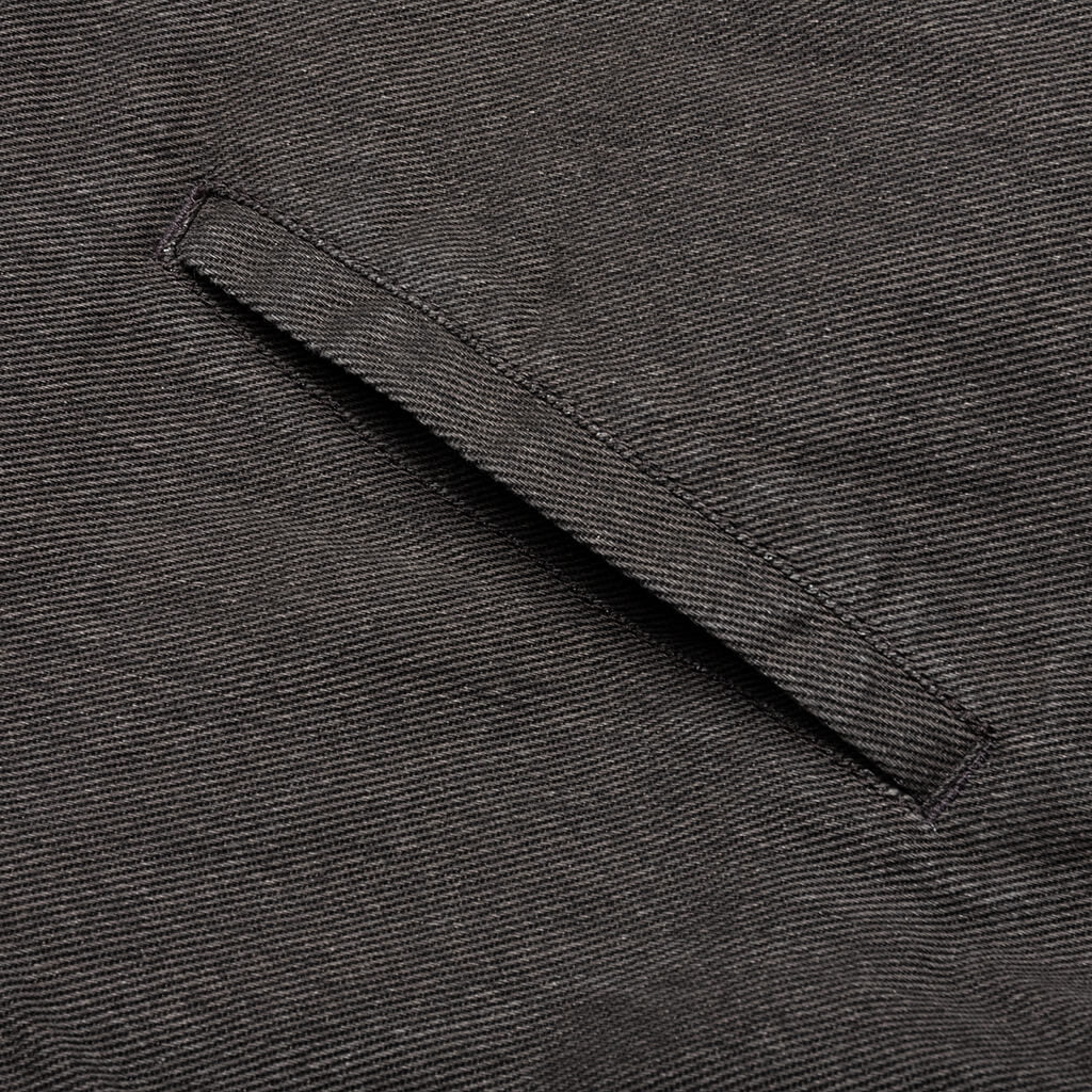 Twill Full Zip Shirt - Black
